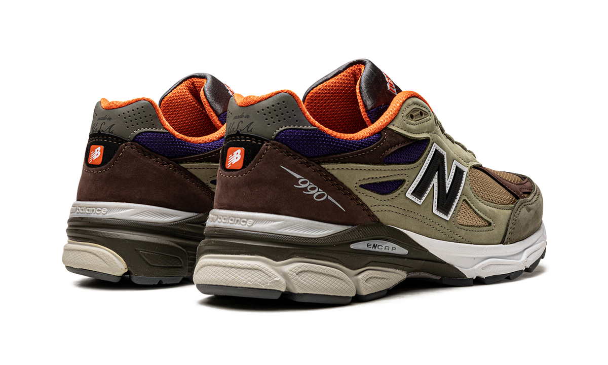 Overkicks - New Balance 990v3 MiUSA Teddy Santis Khaki Orange (M990BT3) - par completo