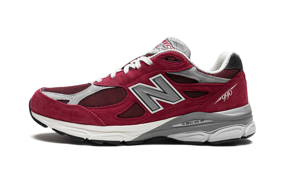 Overkicks - New Balance 990v3 MiUSA Teddy Santis Scarlet (M990TF3) - vista lateral