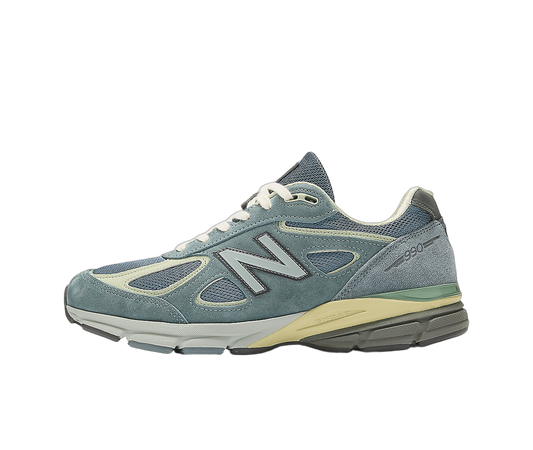 Overkicks - New Balance 990v4 MiUSA Auralee Blue (U990AL4) - vista lateral