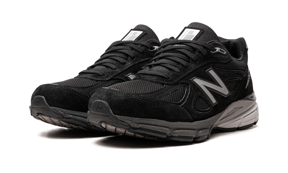 Overkicks - New Balance 990v4 MiUSA Black Silver (U990BL4) - vista trasera