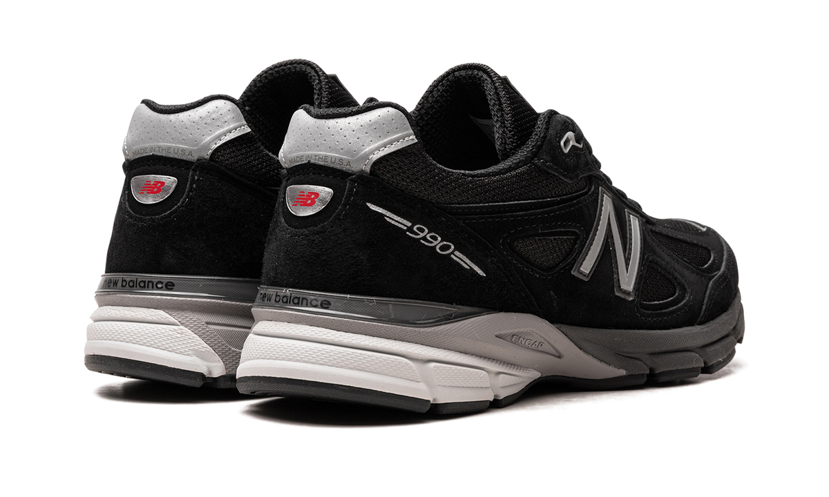 Overkicks - New Balance 990v4 MiUSA Black Silver (U990BL4) - par completo
