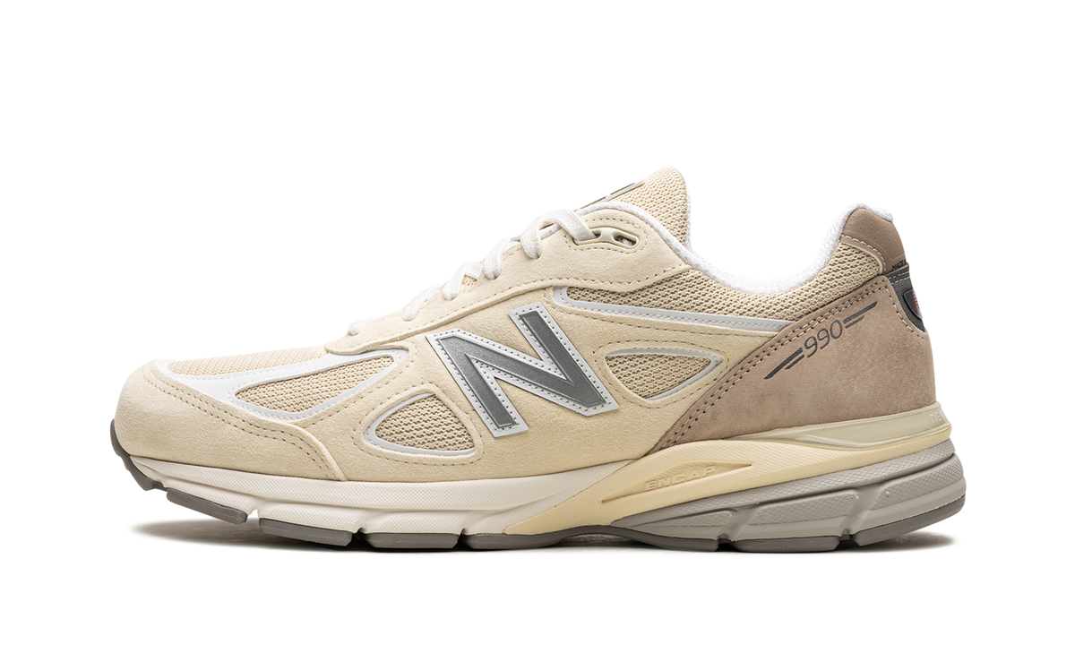 Overkicks - New Balance 990v4 MiUSA Limestone (U990TE4) - vista lateral