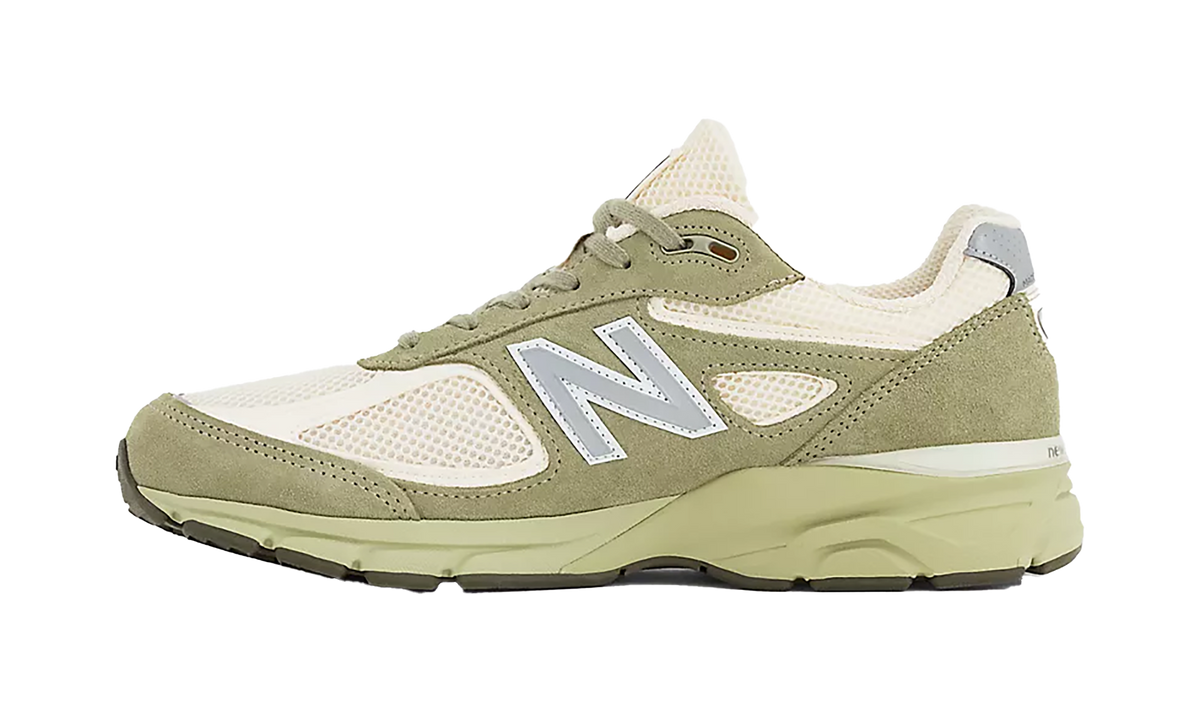 Overkicks - New Balance 990v4 MiUSA Olive Leaf (U9901MX) - vista lateral