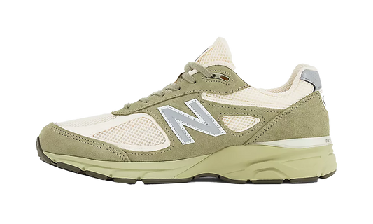 Overkicks - New Balance 990v4 MiUSA Olive Leaf (U9901MX) - vista lateral