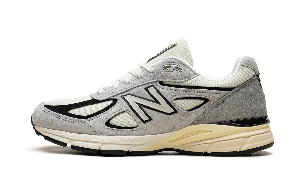 Overkicks - New Balance 990v4 MiUSA Teddy Santis Grey Black Cream (U990TG4) - vista lateral