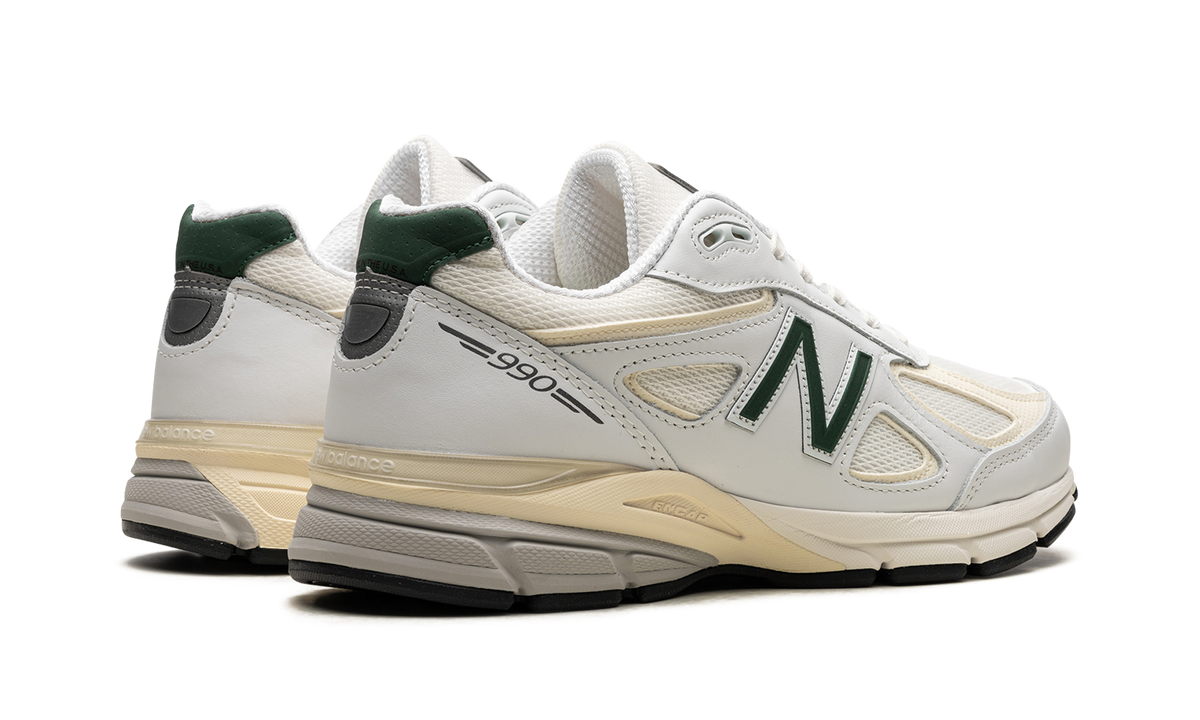 Overkicks - New Balance 990v4 MiUSA White Green (U990TC4) - par completo
