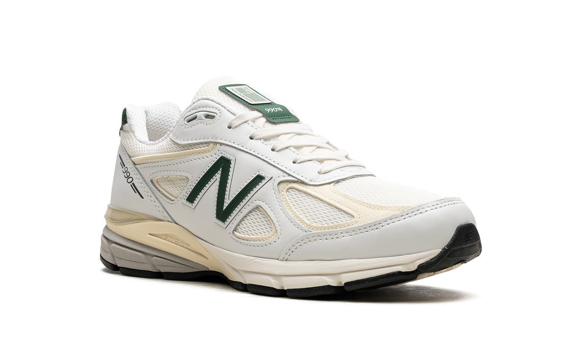 Overkicks - New Balance 990v4 MiUSA White Green (U990TC4) - detalle lateral interior