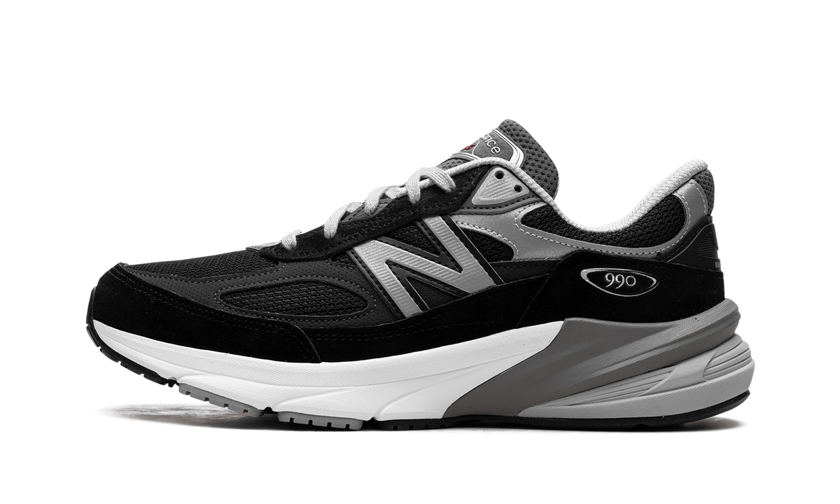 Overkicks - New Balance 990v6 MiUSA Black Grey White (M990BK6) - vista lateral