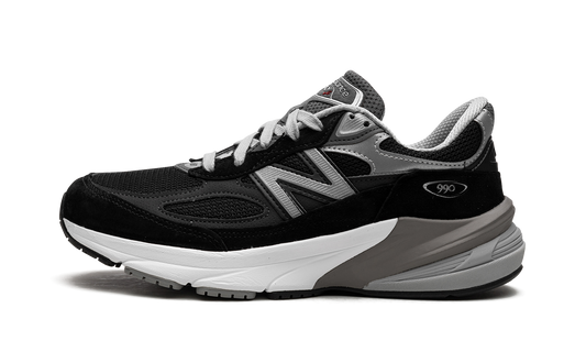Overkicks - New Balance 990v6 MiUSA Black Grey White (Womens) (W990BK6) - vista lateral