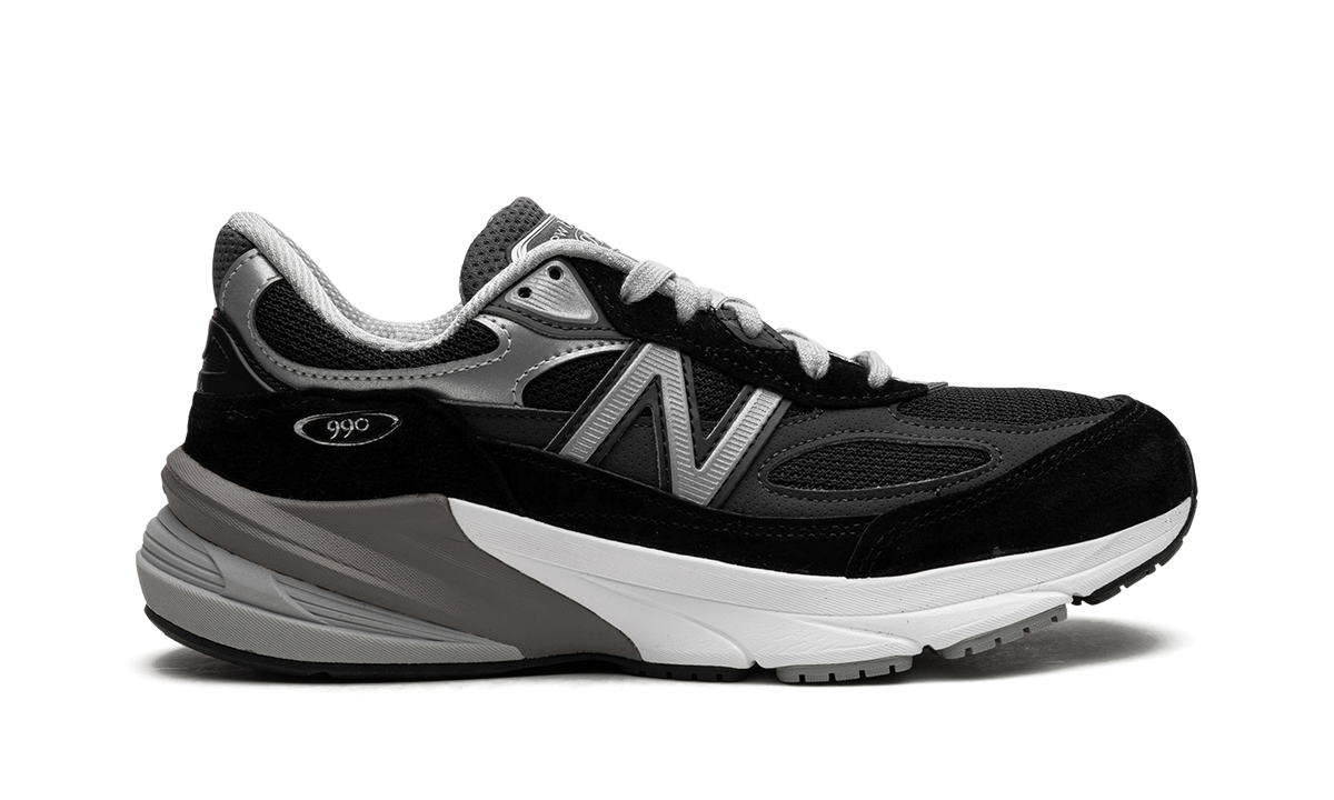 Overkicks - New Balance 990v6 MiUSA Black Grey White (Womens) (W990BK6) - detalle talón