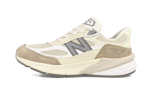 Overkicks - New Balance 990v6 MiUSA Cream (M990SS6) - vista lateral