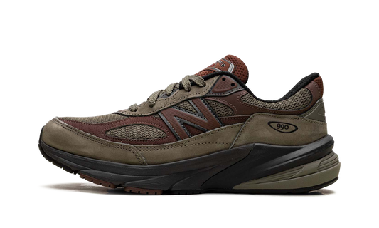 Overkicks - New Balance 990v6 MiUSA Dark Camo Rich Oak (U990CA6) - vista lateral