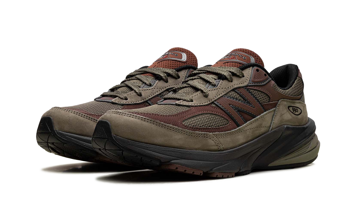 Overkicks - New Balance 990v6 MiUSA Dark Camo Rich Oak (U990CA6) - vista trasera