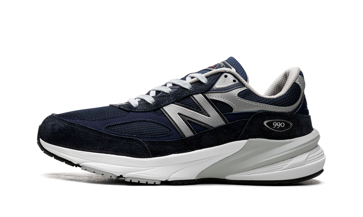 Overkicks - New Balance 990v6 MiUSA Navy White (M990NV6) - vista lateral