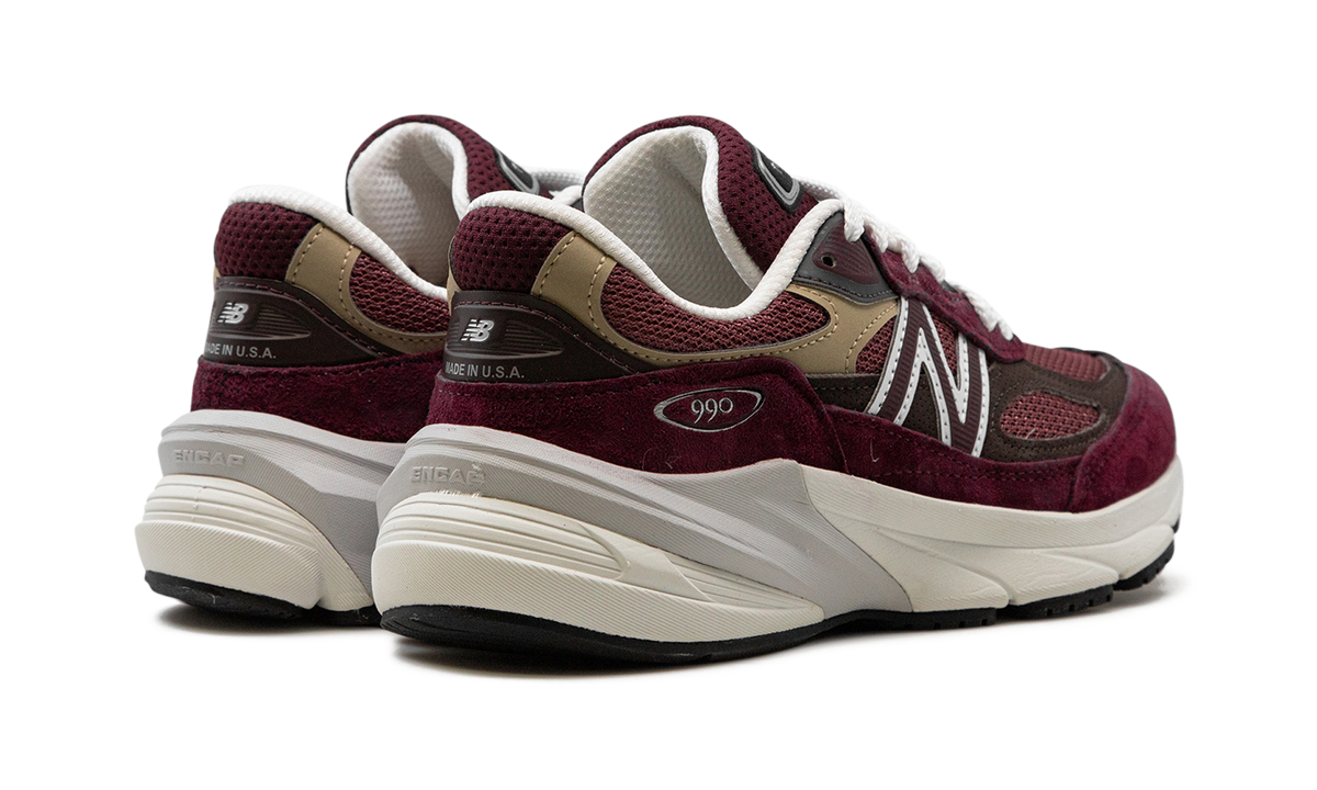 Overkicks - New Balance 990v6 MiUSA Teddy Santis Burgundy Tan (U990BT6) - par completo