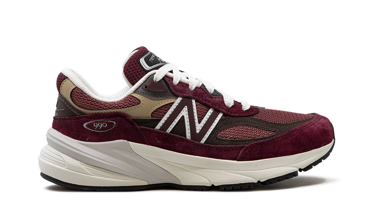 Overkicks - New Balance 990v6 MiUSA Teddy Santis Burgundy Tan (U990BT6) - detalle talón