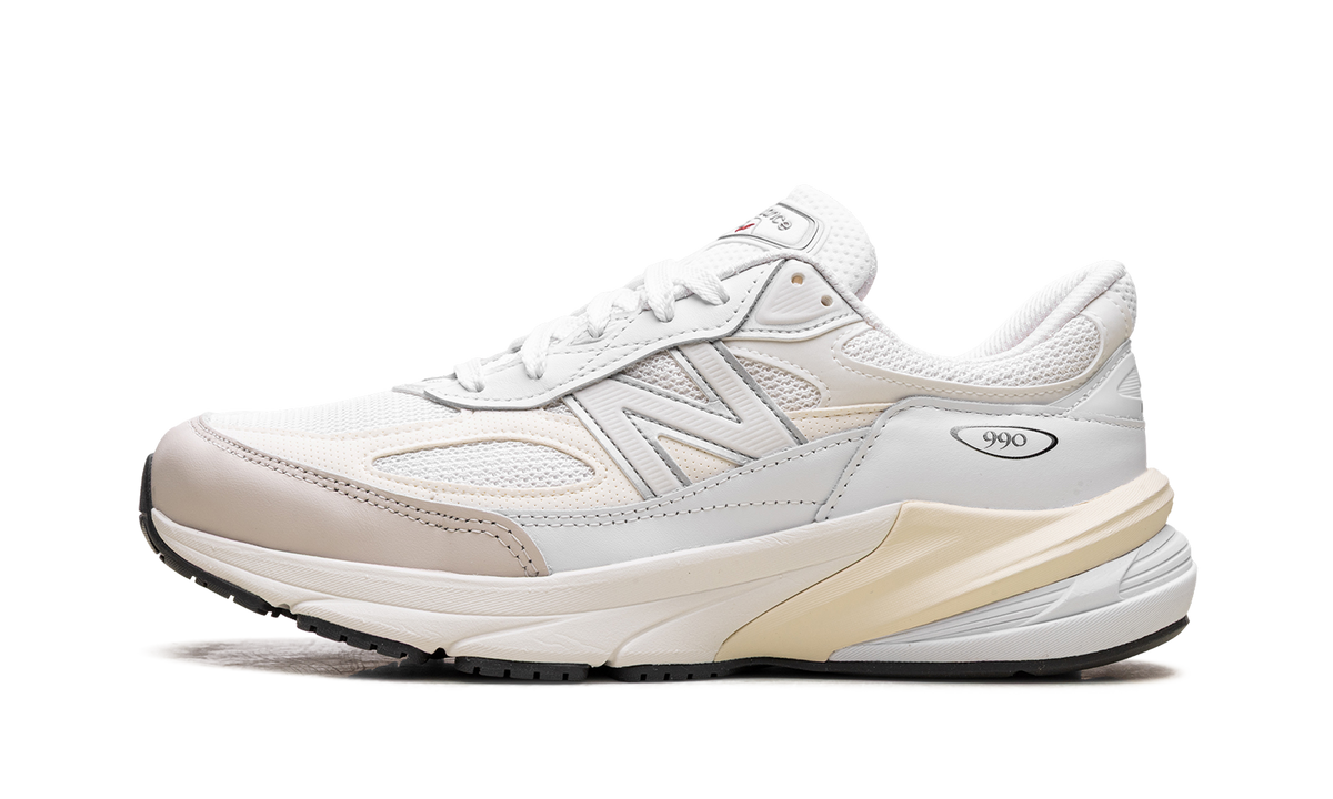 Overkicks - New Balance 990v6 MiUSA White Sea Salt (U990GB6) - vista lateral