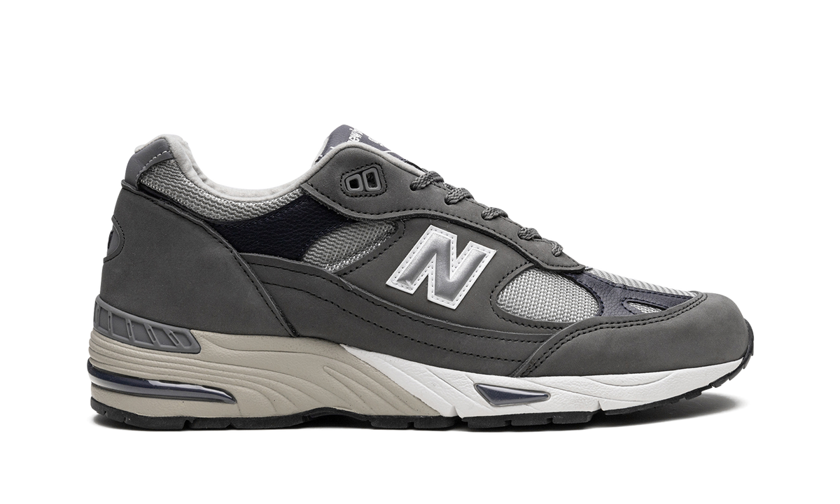 Overkicks - New Balance 991 MiUK Castlerock Navy (M991GNS) - detalle talón