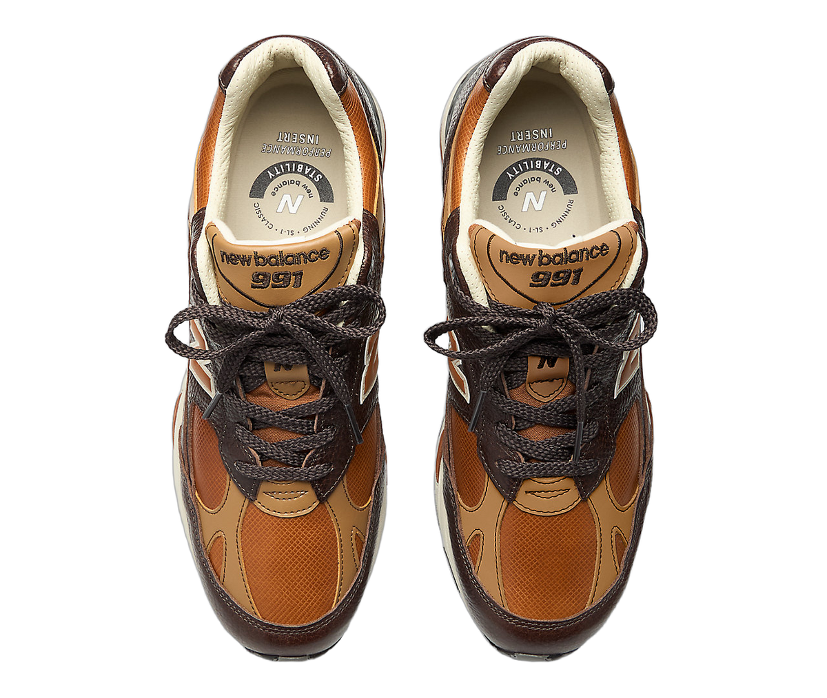 Overkicks - New Balance 991 MiUK Chocolate Plum (M991LB1) - par completo