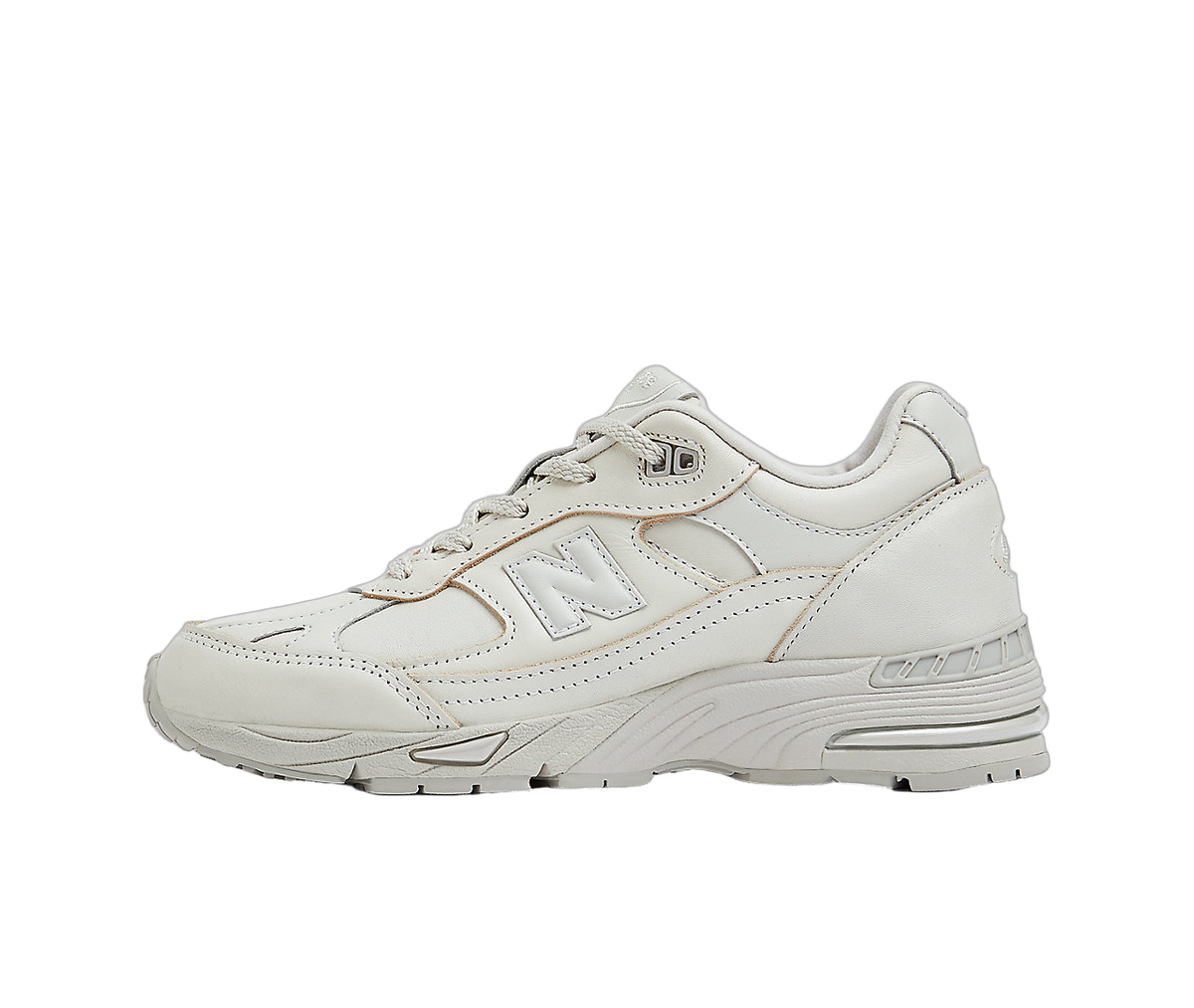Overkicks - New Balance 991 MiUK Contemporary Luxe (Womens) (W991OW) - vista lateral