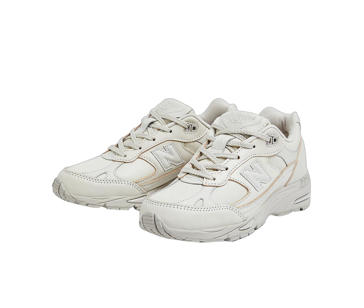 Overkicks - New Balance 991 MiUK Contemporary Luxe (Womens) (W991OW) - vista trasera