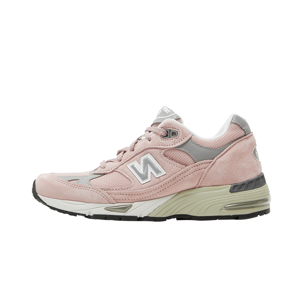 Overkicks - New Balance 991 MiUK Pink (Womens) (W991PNK) - vista lateral