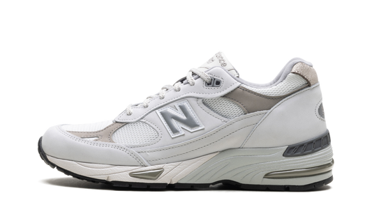 Overkicks - New Balance 991 MiUK Star White (M991FLB) - vista lateral