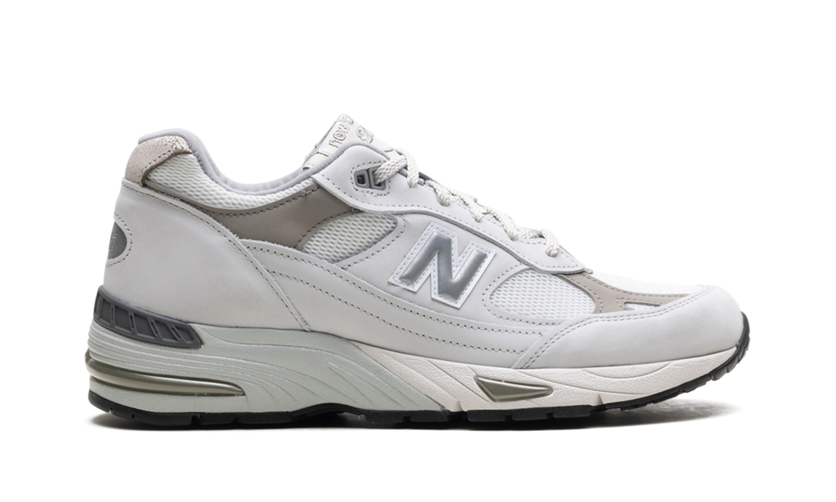 Overkicks - New Balance 991 MiUK Star White (M991FLB) - detalle talón