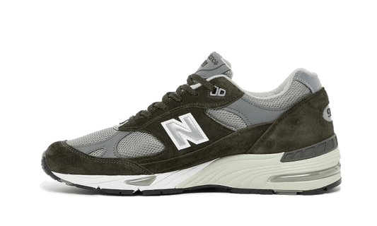 Overkicks - New Balance 991 Olive Green (M991OLG) - vista lateral