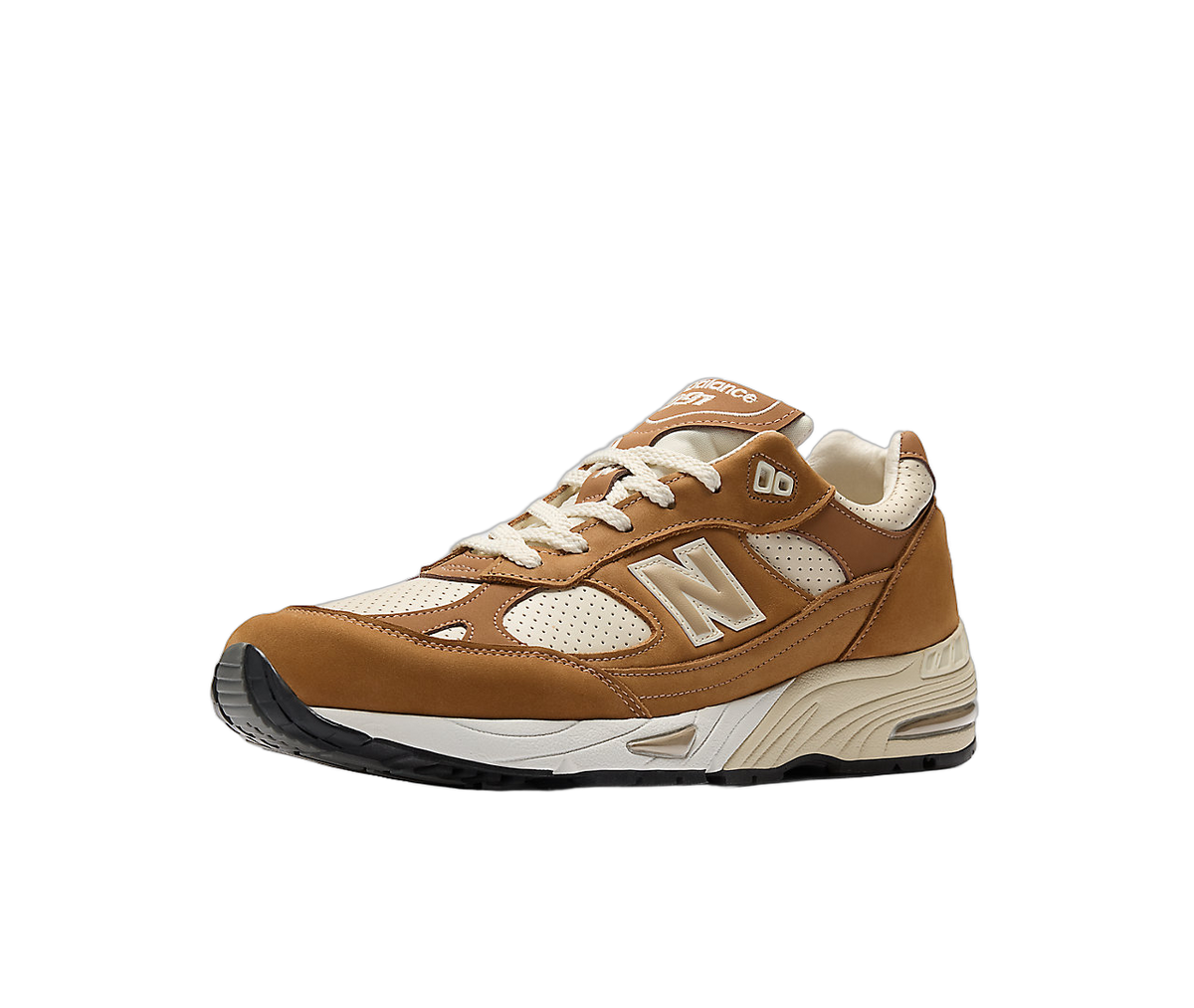 Overkicks - New Balance 991v1 MiUK Chipmunk Birch (M991TW1) - vista trasera