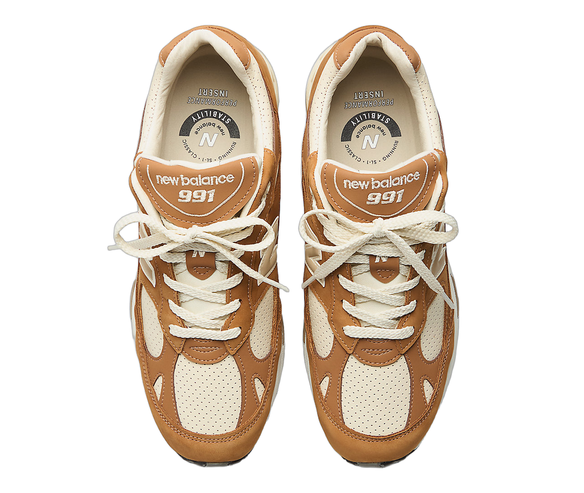 Overkicks - New Balance 991v1 MiUK Chipmunk Birch (M991TW1) - par completo
