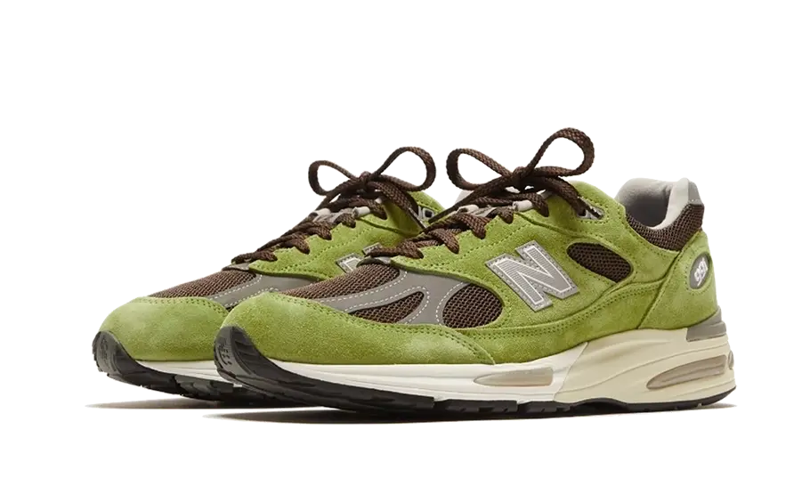 Overkicks - New Balance 991v2 MiUK Daniëlle Cathari Matcha (U991DD2) - vista trasera