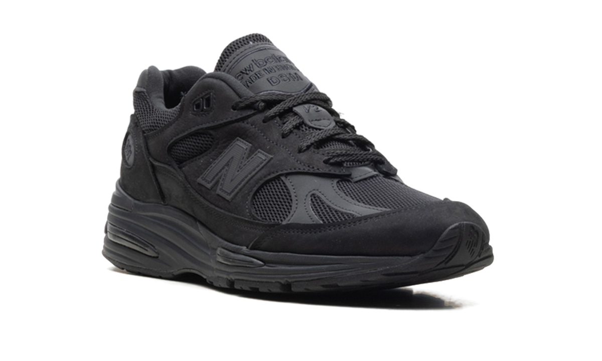 Overkicks - New Balance 991v2 MiUK Dover Street Market Triple Black (U991DS2) - detalle lateral interior