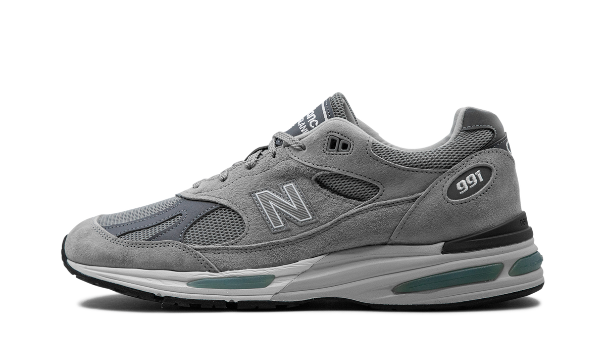 Overkicks - New Balance 991v2 MiUK Rock Ridge Grey (U991GL2) - vista lateral