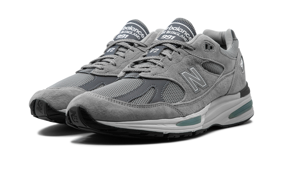 Overkicks - New Balance 991v2 MiUK Rock Ridge Grey (U991GL2) - vista trasera