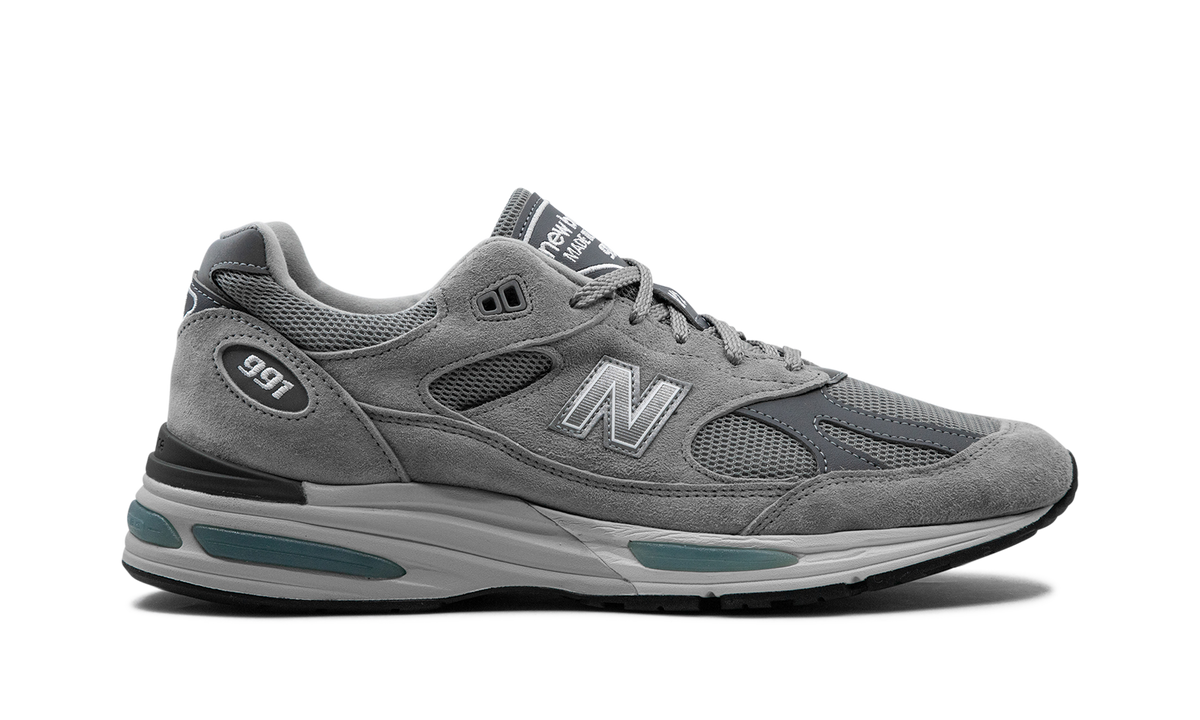 Overkicks - New Balance 991v2 MiUK Rock Ridge Grey (U991GL2) - detalle talón