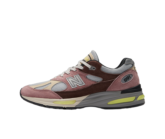 Overkicks - New Balance 991v2 MiUK Rosewood (U991MG2) - vista lateral
