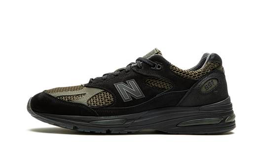 Overkicks - New Balance 991v2 MiUK Stone Island Black (U991SD2) - vista lateral