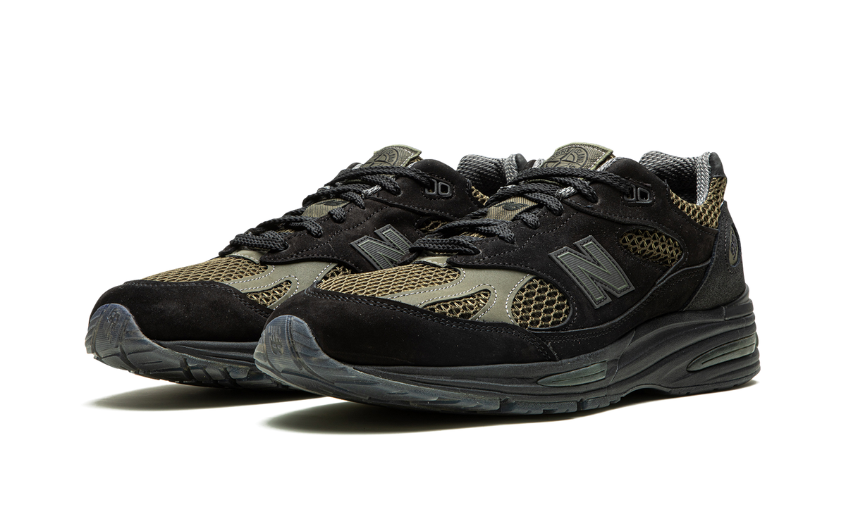 Overkicks - New Balance 991v2 MiUK Stone Island Black (U991SD2) - vista trasera