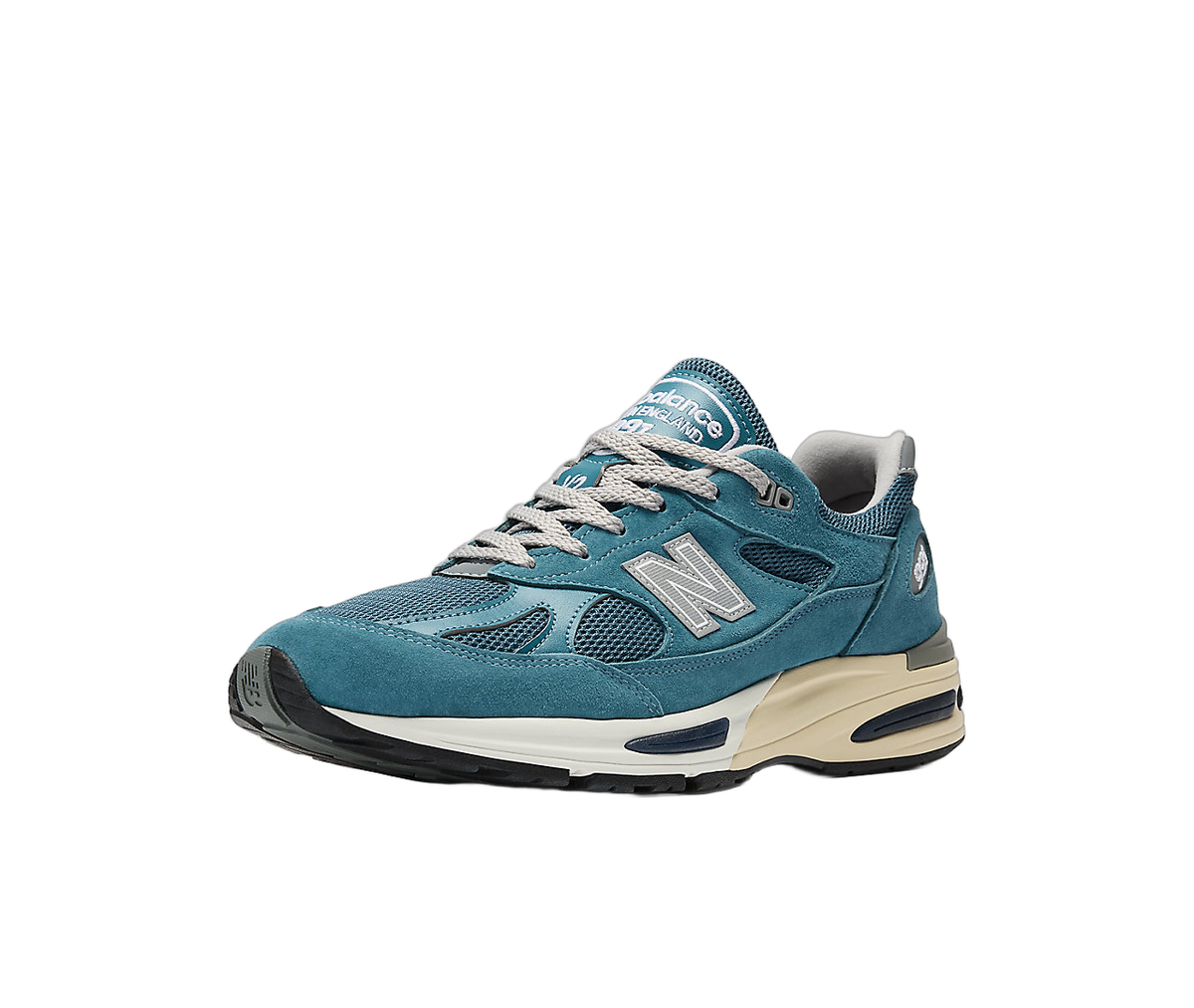 Overkicks - New Balance 991v2 MiUK Tapestry Blue (U991BU2) - vista trasera