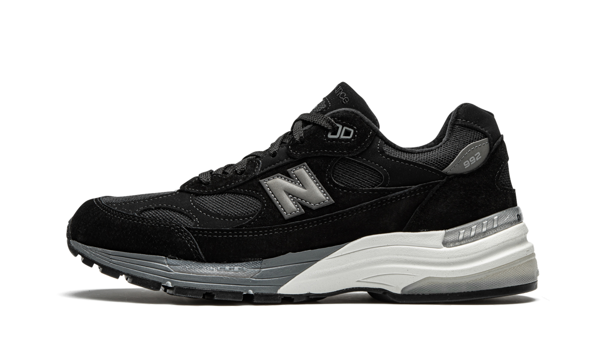 Overkicks - New Balance 992 Black Grey (MiUSA) (M992BL) - vista lateral