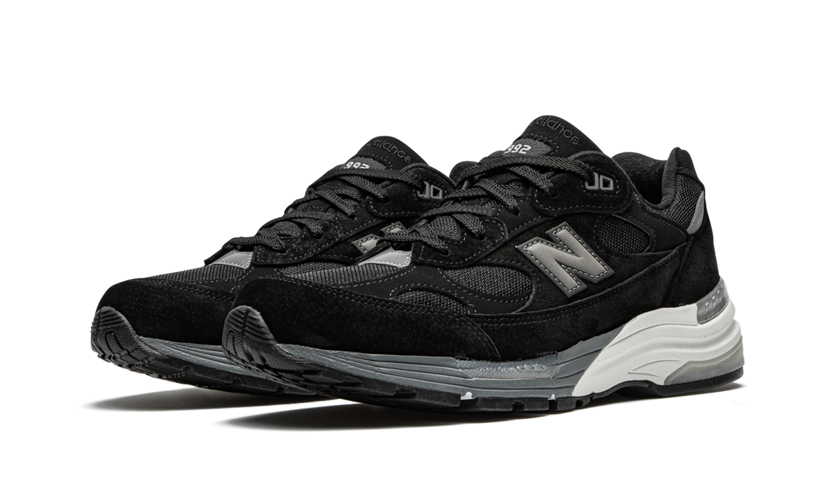 Overkicks - New Balance 992 Black Grey (MiUSA) (M992BL) - vista trasera