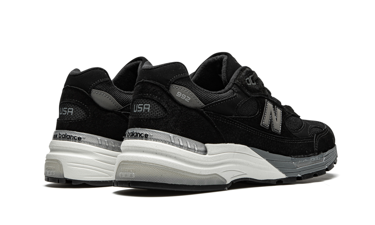 Overkicks - New Balance 992 Black Grey (MiUSA) (M992BL) - par completo