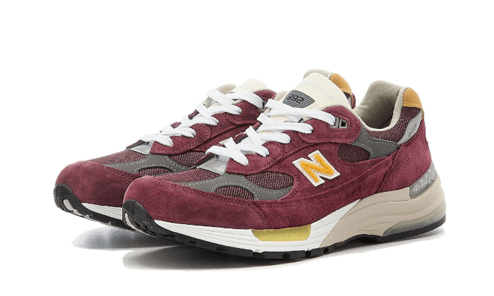Overkicks - New Balance 992 Burgundy Gold (M992CA) - vista trasera