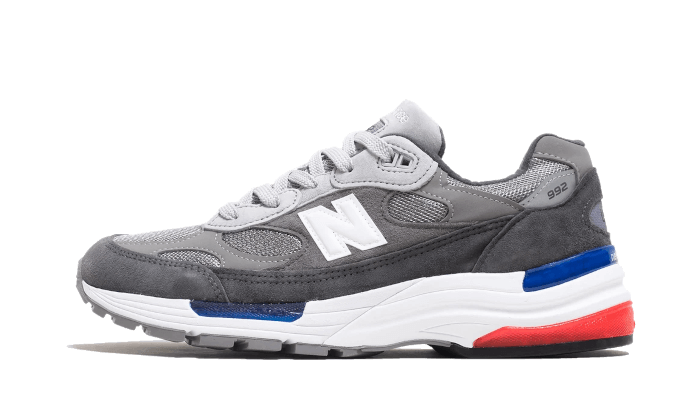 Overkicks - New Balance 992 Grey Blue Red (M992AG) - vista lateral