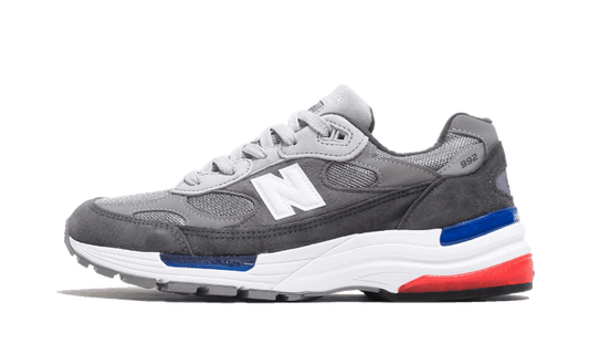 Overkicks - New Balance 992 Grey Blue Red (M992AG) - vista lateral