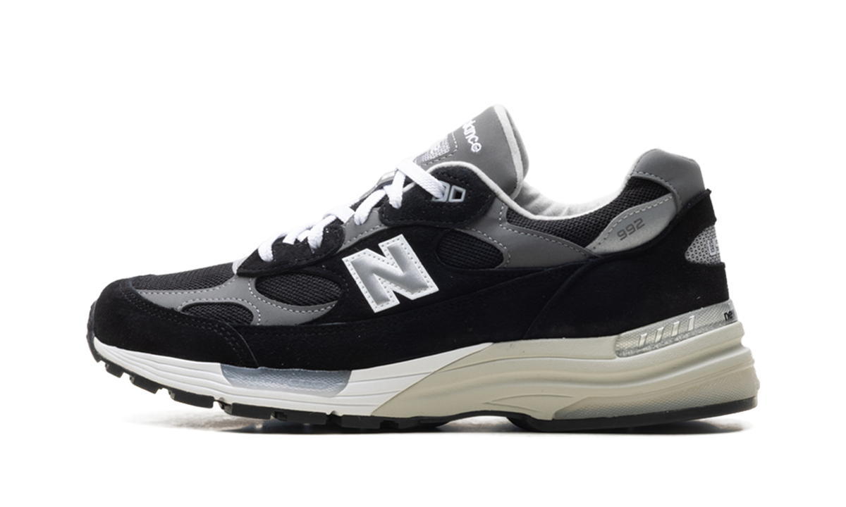 Overkicks - New Balance 992 MiUSA Black Grey (U992BK) - vista lateral