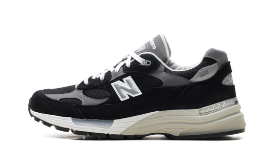 Overkicks - New Balance 992 MiUSA Black Grey (U992BK) - vista lateral