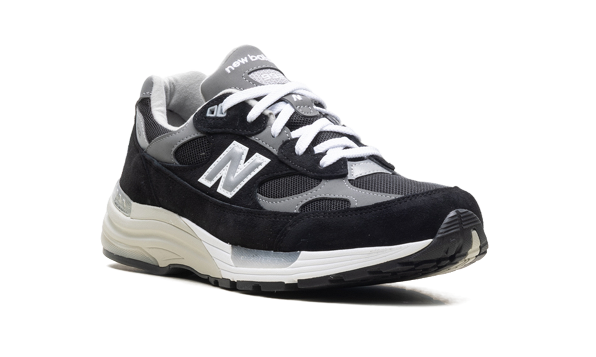 Overkicks - New Balance 992 MiUSA Black Grey (U992BK) - detalle lateral interior