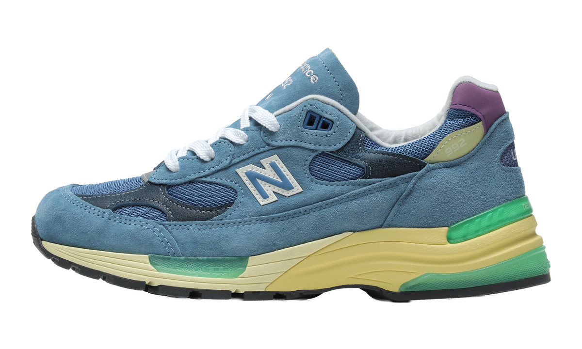 Overkicks - New Balance 992 MiUSA Sea Stone Green Apple (U9929NF) - vista lateral